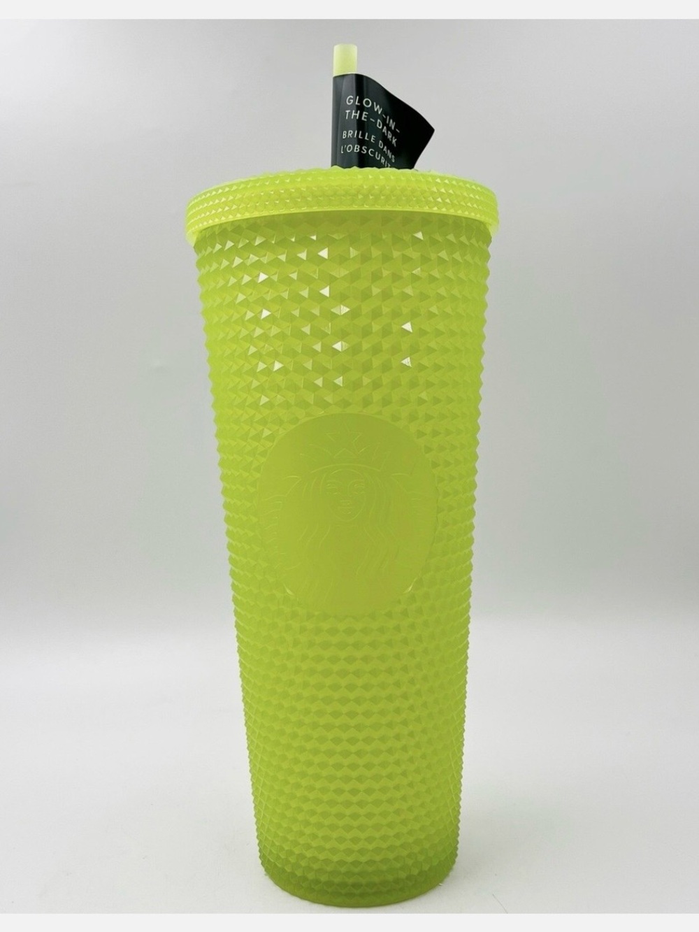 NWT Starbucks 2022 Halloween Neon Lime Green Studded Venti Tumbler 24oz